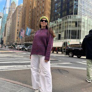 Twisted Staple Crew - Mulberry Slow Love size 2/XL/XXL Sweater NWT